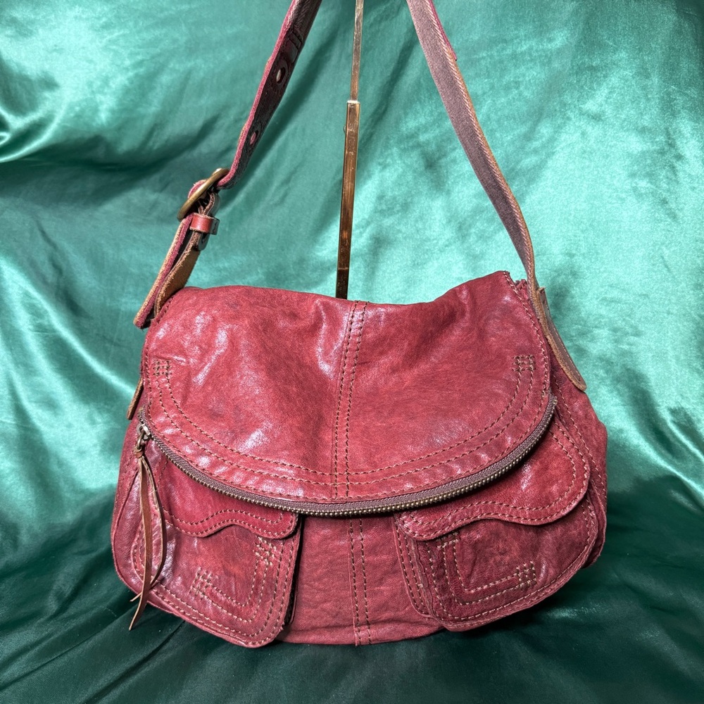 Lucky Brand distressed hobo shoulder bag